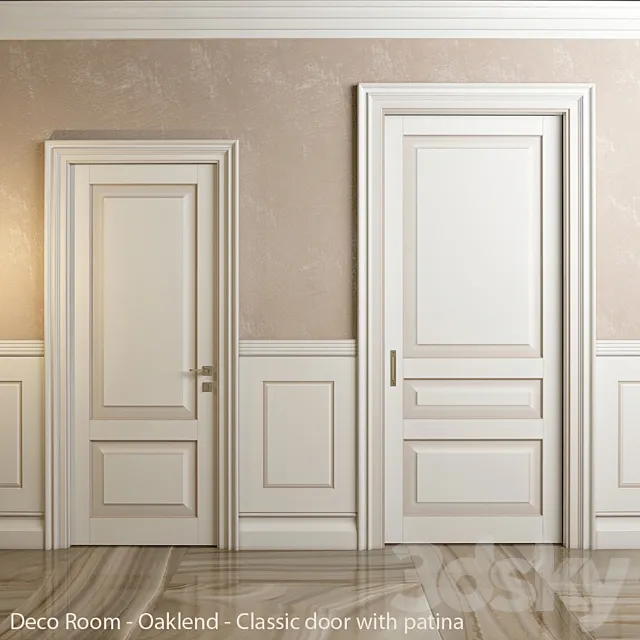 Classic doors and panels – Deco Room – Oaklend 3DSMax File