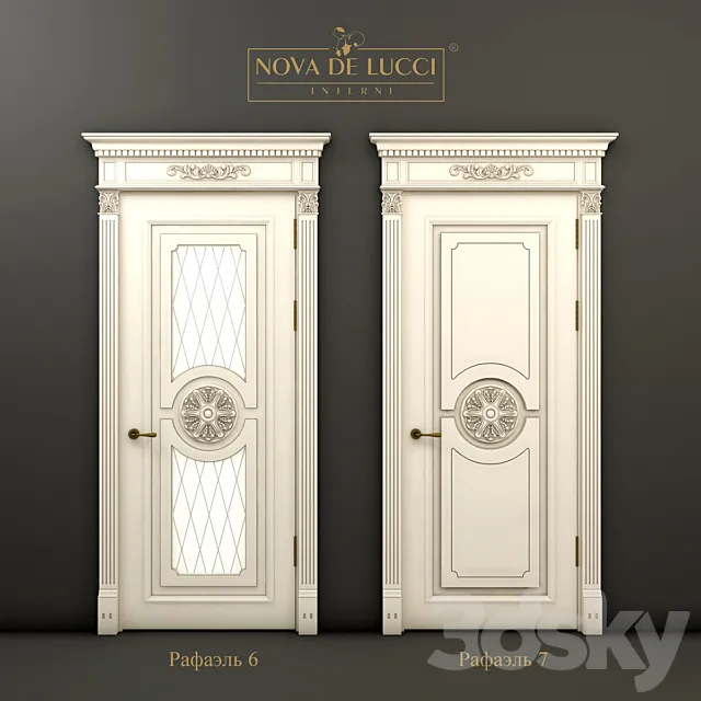 Classic doors Rafael 6 and Raphael 7 3ds Max