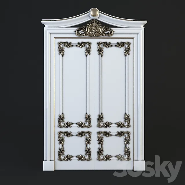 Classic double door 3DS Max Model