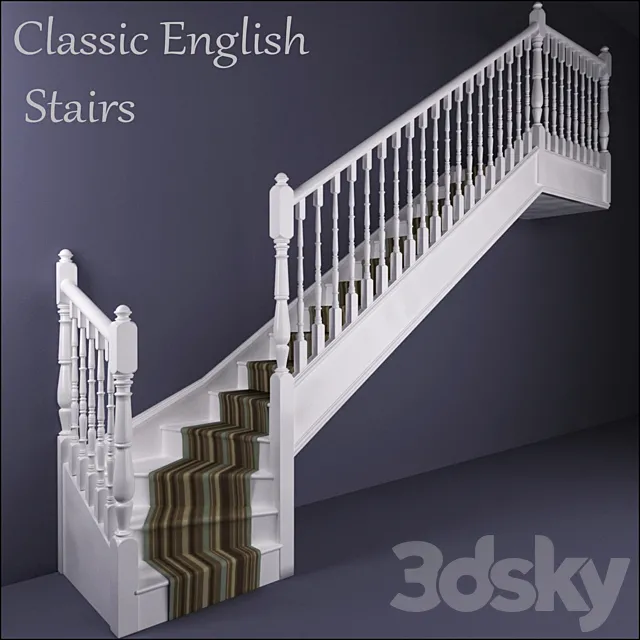 Classic English Stairs 3DSMax File