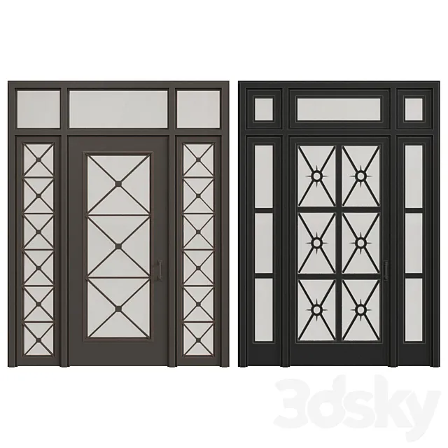 Classic entrance doors 3ds Max