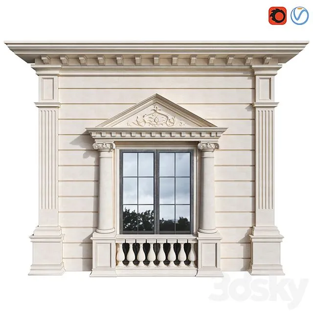 Classic Facade Element 2 3dsMax Model