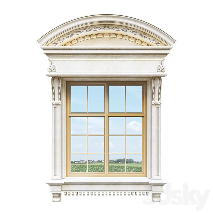 Classic facade window 3DS Max