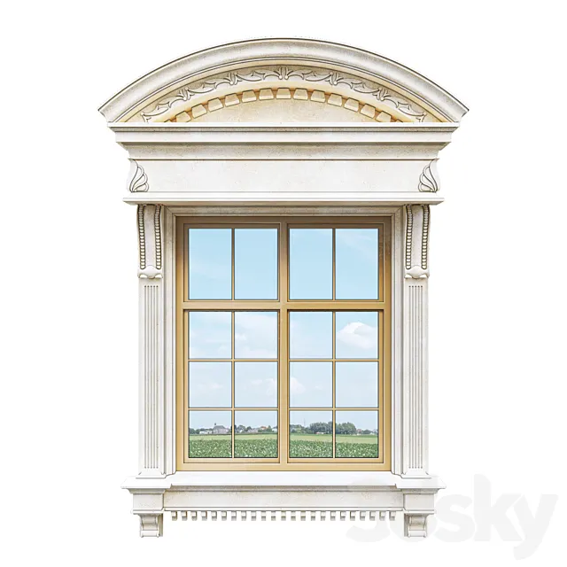 Classic facade window 3DSMax File
