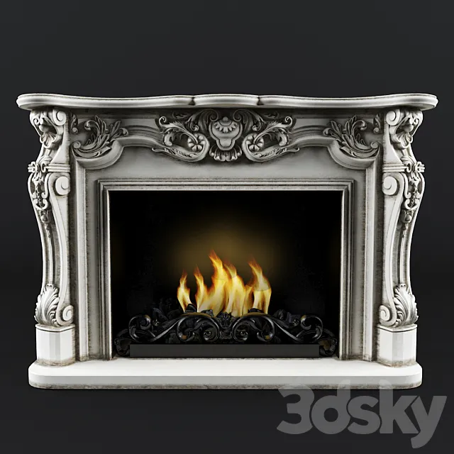 Classic Fireplace 3ds Max