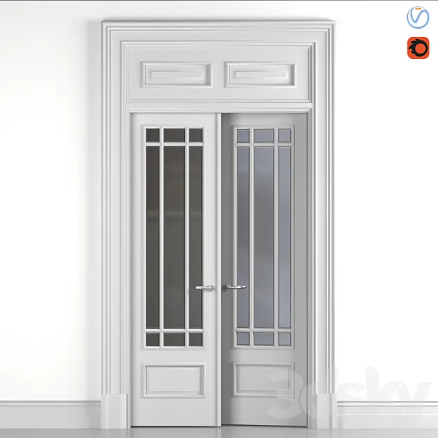 Classic glass door 3DS Max Model