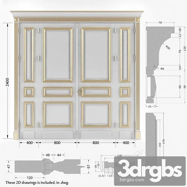 Classic Gold Plated Door 1 3dsmax Download