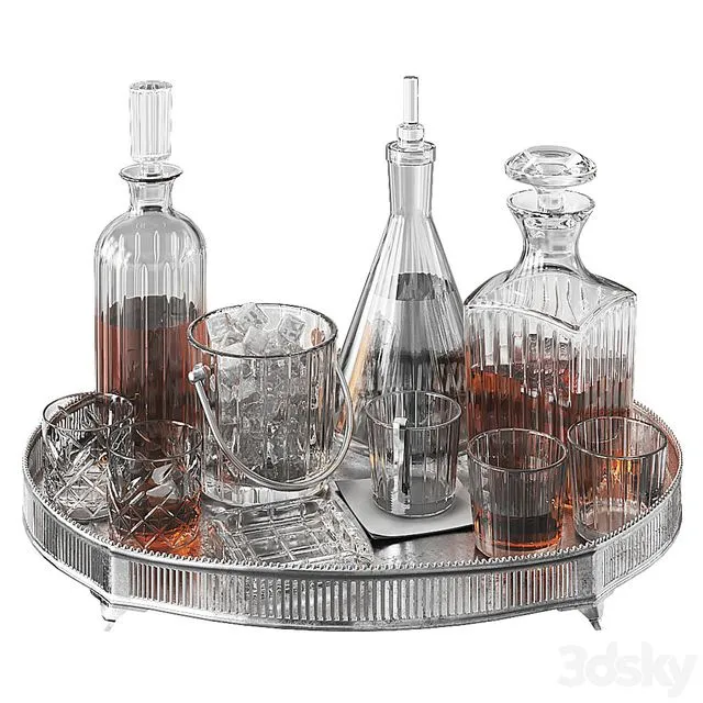 Classic Home Bar Glassware 3dsMax Model
