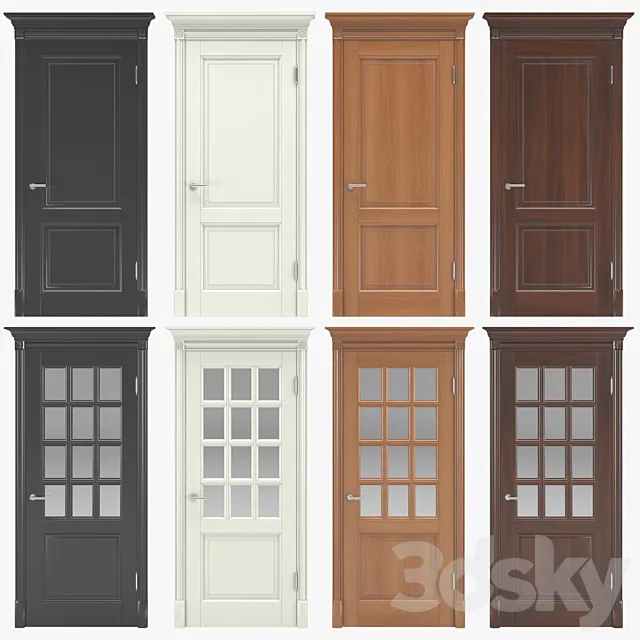 Classic interior doors 02 3DS Max Model