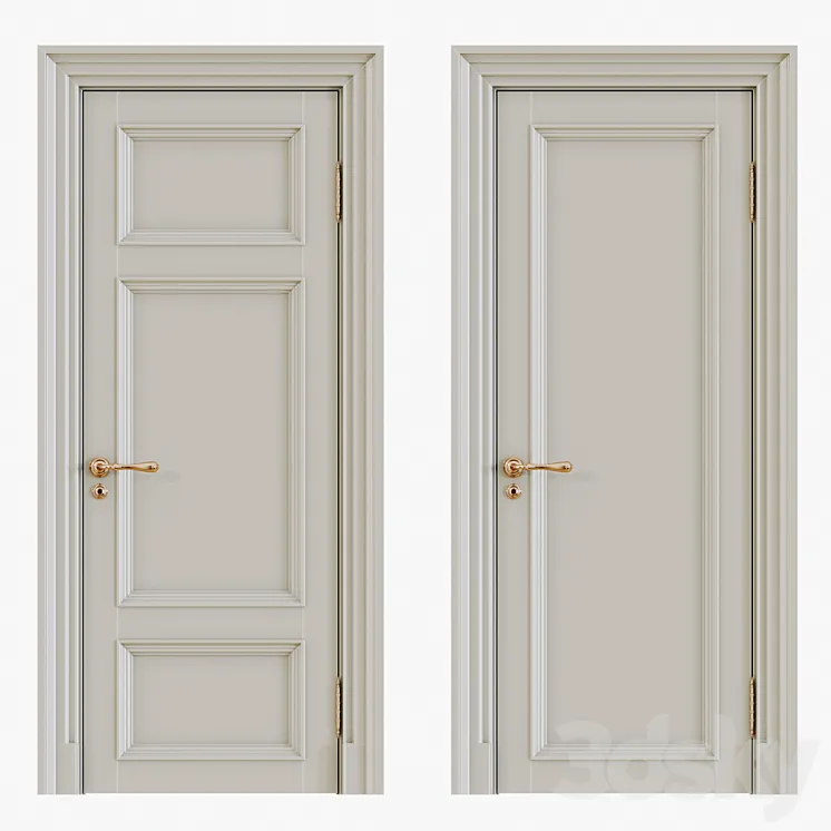 Classic interior doors 3DS Max