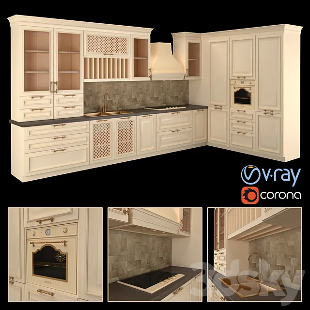 Classic kitchen 3ds Max