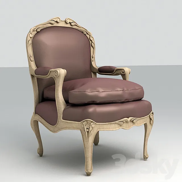 Classic Louis XV chair 3DS Max Model