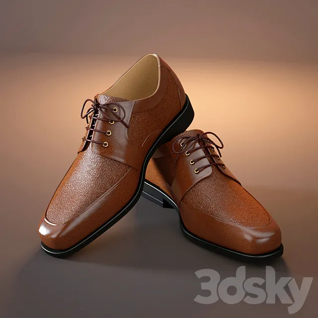 Classic men’s shoes 3ds Max