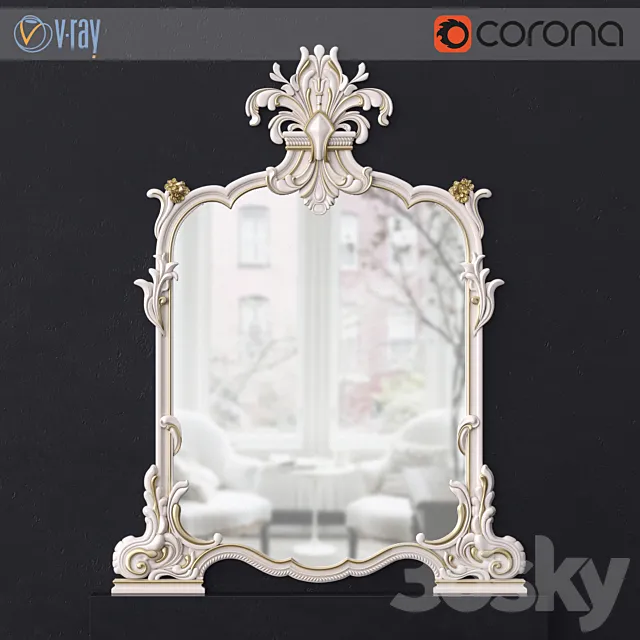 Classic mirror Silik 3DS Max Model