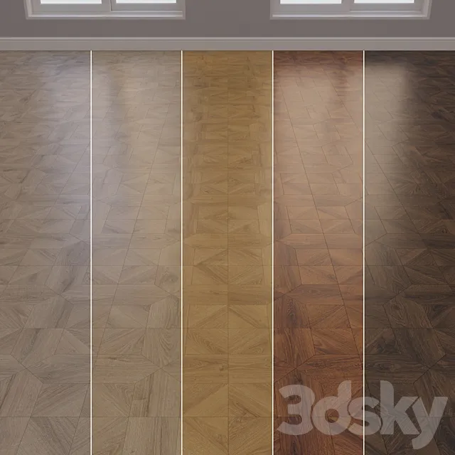 Classic modular parquet QUICKSTEP set 1 3ds Max