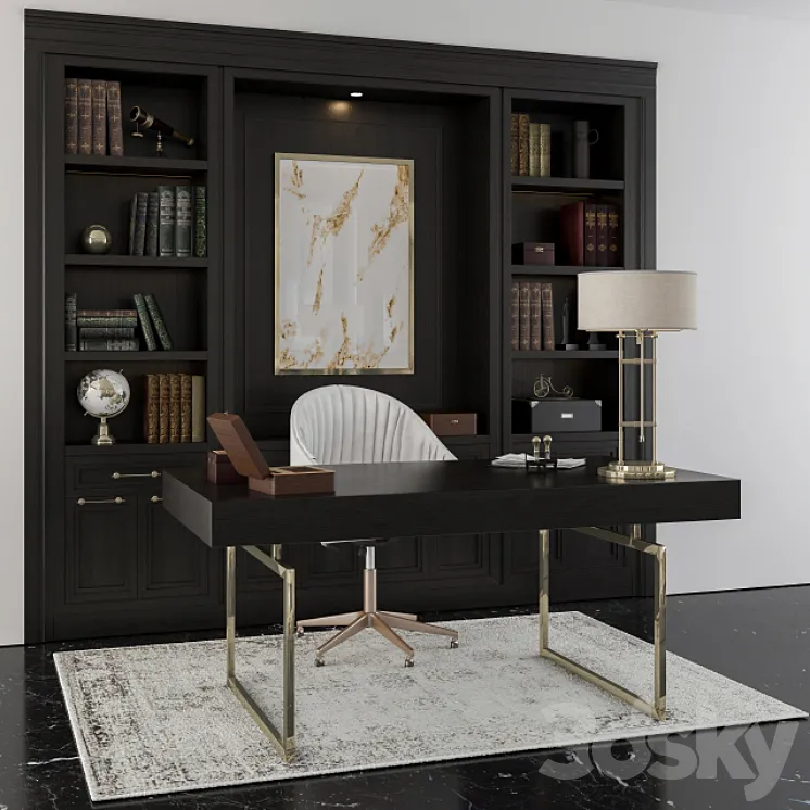 classic office furniture boss room 3DS Max