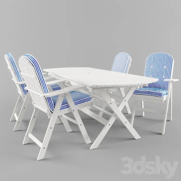 Classic outdoor seating 3DS Max