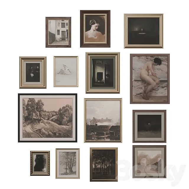 Classic paintings set 31 3DS Max Model