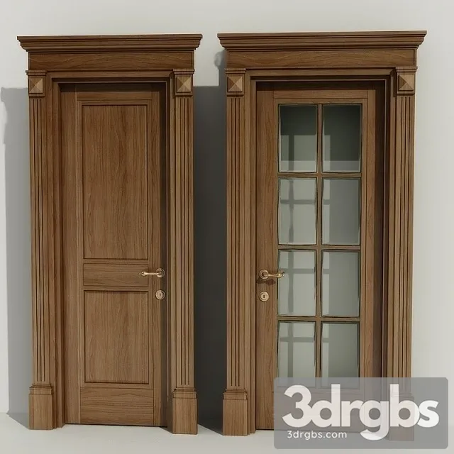 Classic Single Wood Door 2 3dsmax Download
