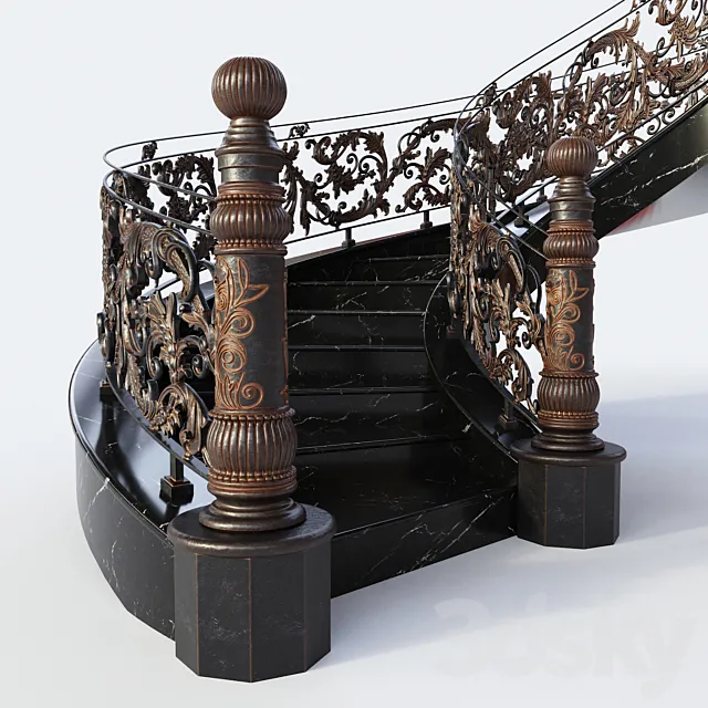 Classic staircase 3DS Max Model