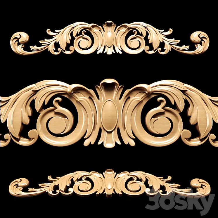Classic style carving 3DS Max