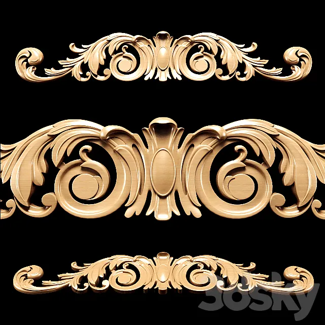 Classic style carving 3DSMax File