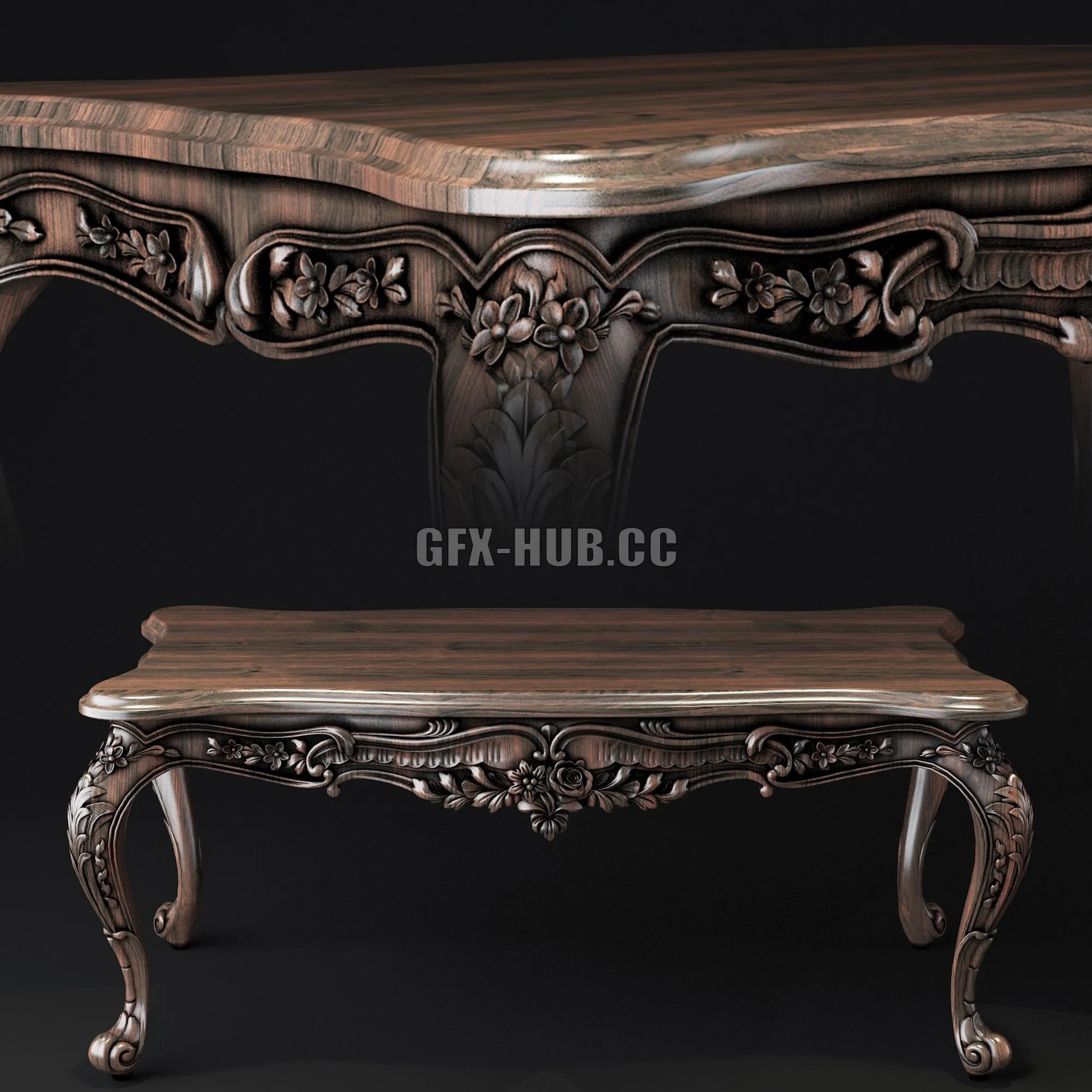 Classic style coffee table 3dsMax Model