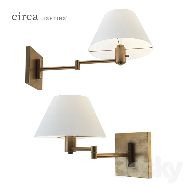 Classic Swing Arm Wall Lamp 3DS Max Model