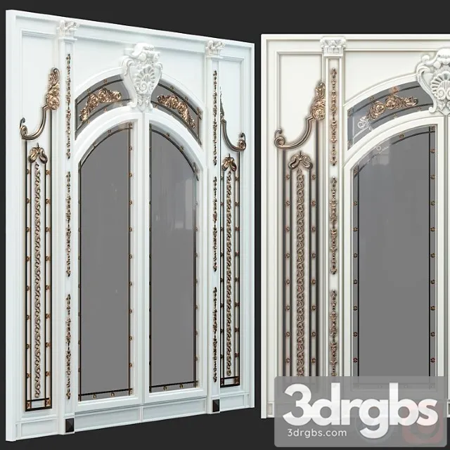 Classic swing door with molding