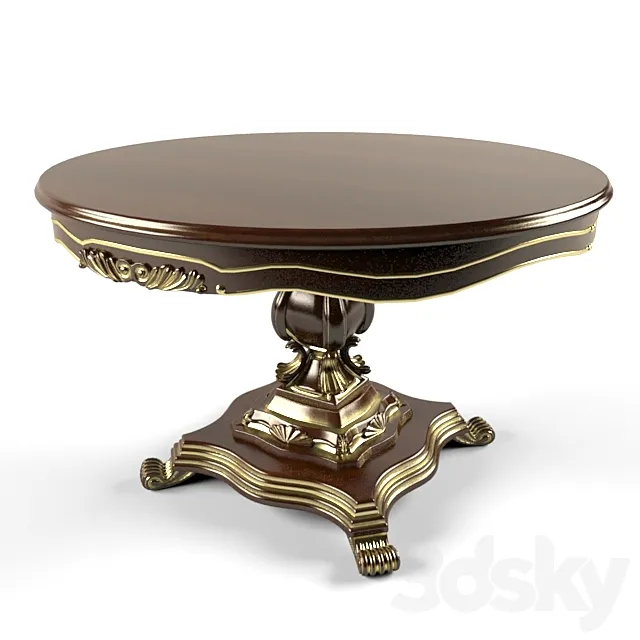 Classic table 3DS Max Model