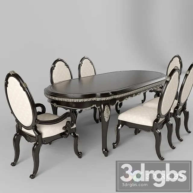 Classic Table and Chair Dining 3dsmax Download