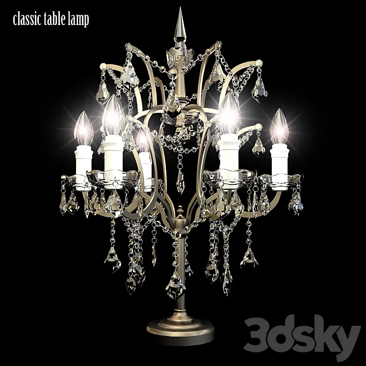 Classic table lamp 3DS Max