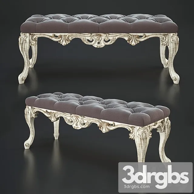 Classic upholstered bench 2 3dsmax Download