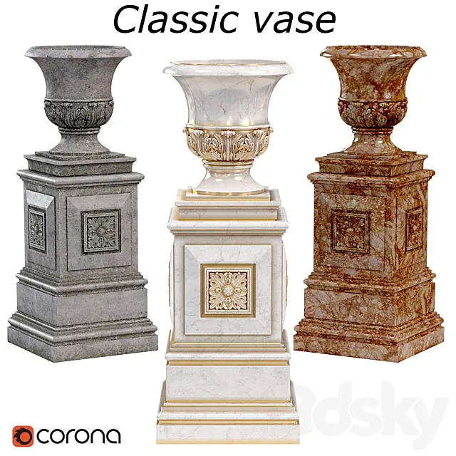 Classic vase 3DS Max Model