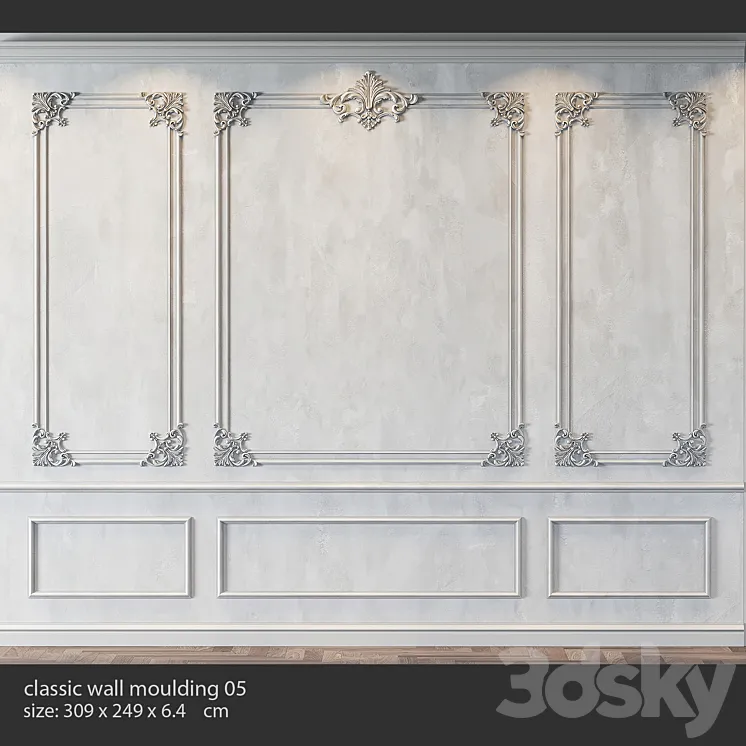 classic wall molding 05 3DS Max Model