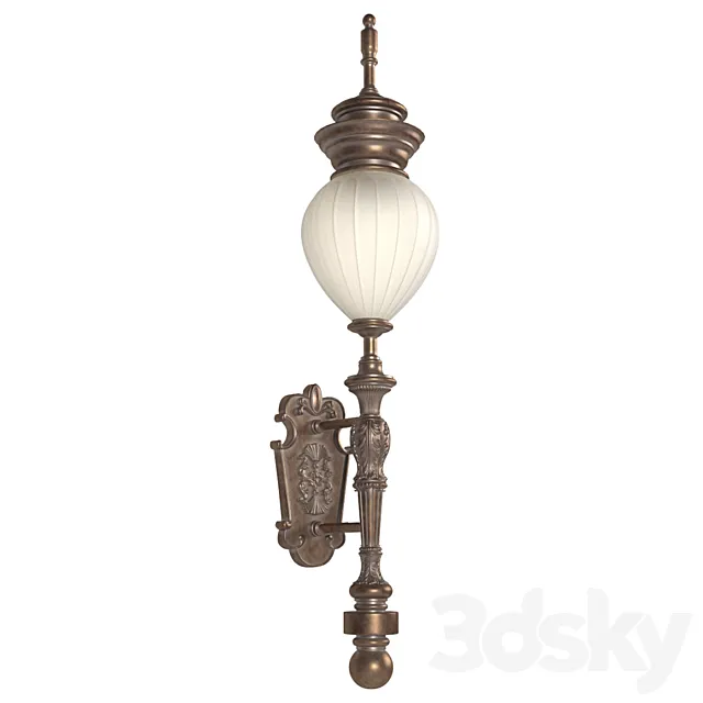 Classic Wall Street Light. Street Light 3DS Max Model