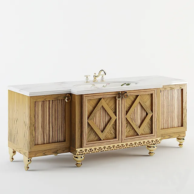 Classic Washstand + mixer Kohler 3DS Max Model