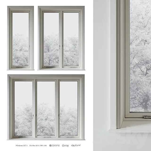 Classic window 3 3ds Max