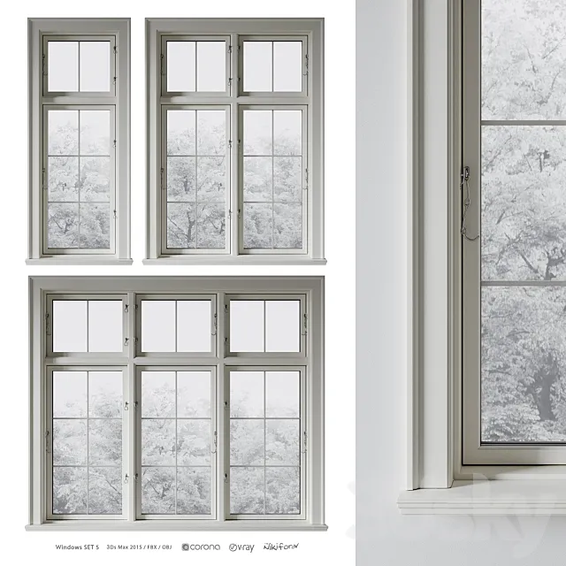 Classic window 5 3ds Max