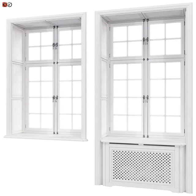 Classic windows with cremones 3DS Max Model