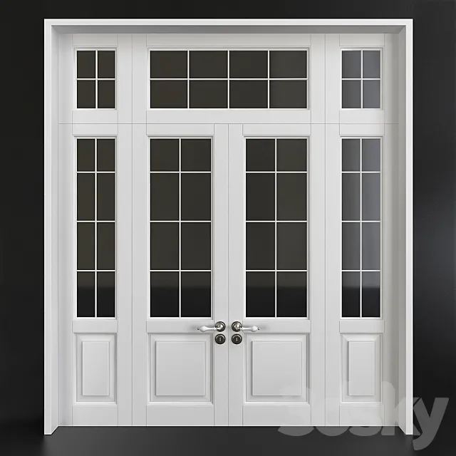 Classic wooden door 3DS Max Model