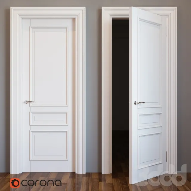 Classic wooden door 3dsMax Model