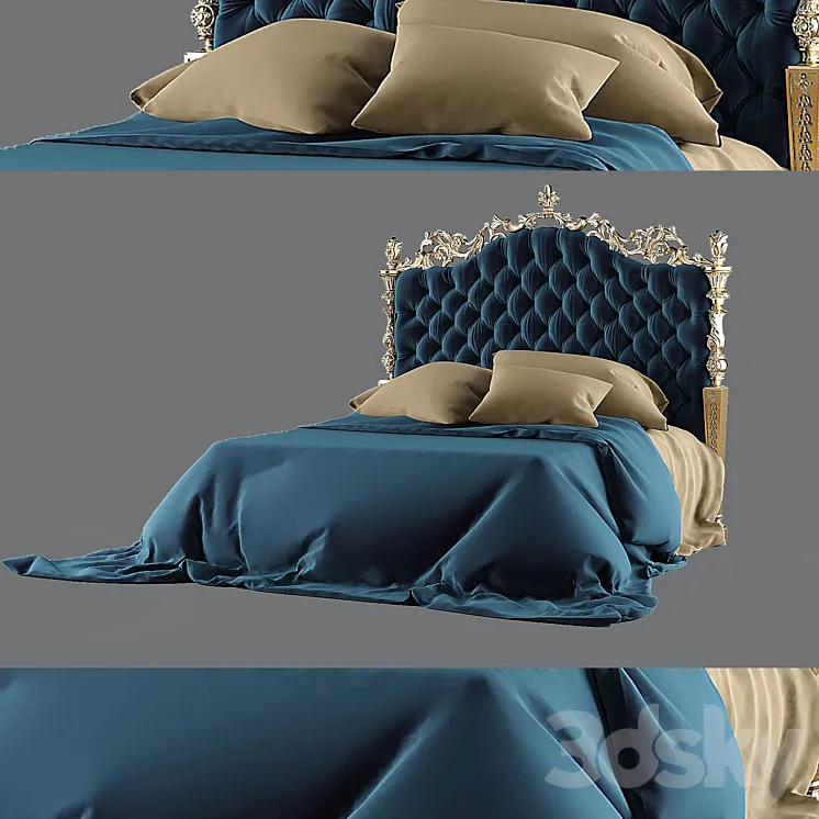 classical bed 3DS Max