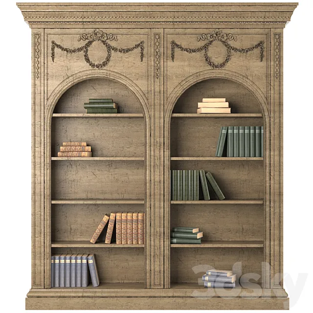 classical bookcase 3ds Max