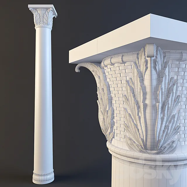 Classical Column 3DS Max Model