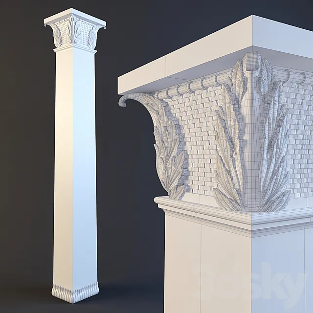 Classical Column 3DS Max Model