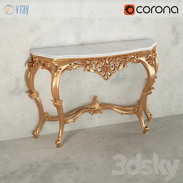 Classical console Silik 3ds Max