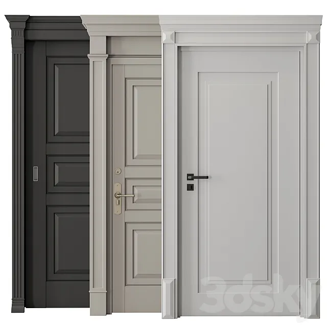 Classical Door Set 56 3dsMax Model