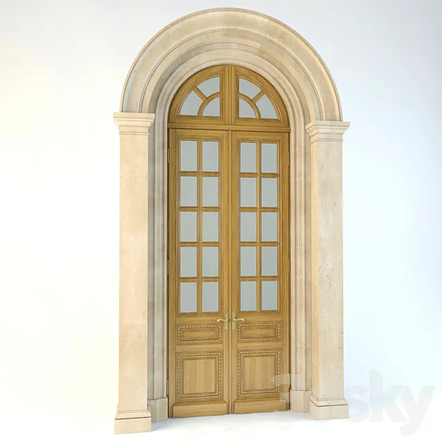 classical door with portal 3DSMax File