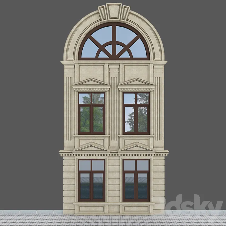 classical facade 3DS Max